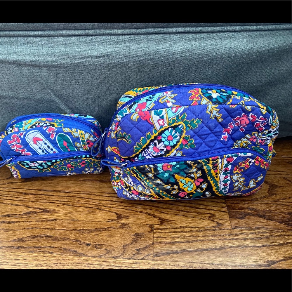 Vera Bradley large and small cosmetics